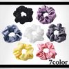 WHITE FANG ZA015 Women's Scrunchie Hair Elastic Colorful Casual Stylish Cute Hair Accessory (02: Black)