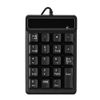 Bewinner Wired Numeric Keypad, 19 Keys Portable Slim Splashproof Waterproof Numeric Keypad for XP/7/8/10/Vista System Laptop Desktop, Mechanical, Default