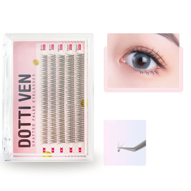 Wellcho Eyelash Kit, Partial False Eyelashes, Bunchy Eyelashes, Ultra Lightweight Bristles, Popular, DIY, Long Lasting, Natural, Actress Eyelashes, Eye Makeup, Eye Makeup, Looks Like Your Eyelashes,