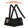 Ergodyne ProFlex 2000SF Back Support Brace, 8.5" Spandex, V-Shape Design and Patented Stays for Added Support, Large,Black