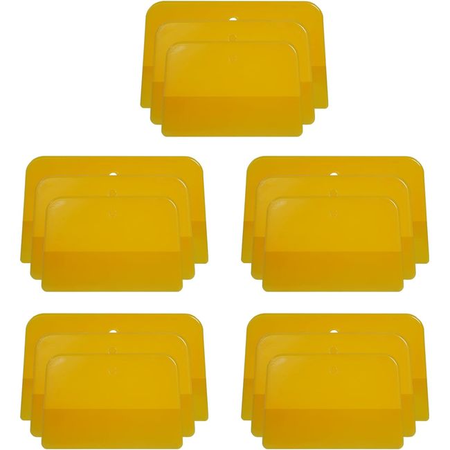 Body Filler Spreaders (3 Sizes, 15Pieces) - Yellow Reusable Plastic Spreader Aut