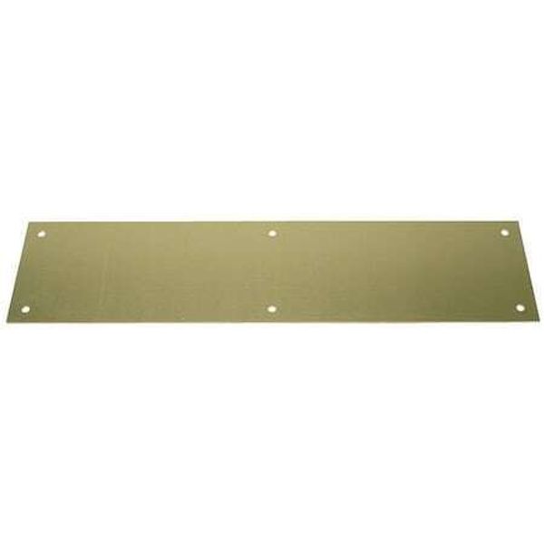 Rockwood 70A.3 Door Push Plate, Brass, 12"L X 3"W, 0.05" Proj.