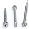 100pc Stainless Steel Self Drilling Tapping Screws #12 x 2" Hex and Phillips