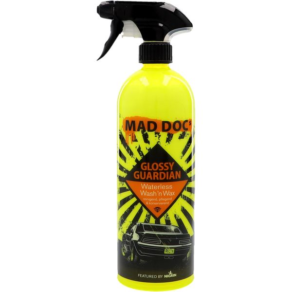 NIGRIN MAD DOCs Detailer Waterless Wash 'n Wax, Reinigung, Pflege und Konservierung, für Innen- und Außenbereich, wasserlose Reinigung, 0,75 Liter, weiß