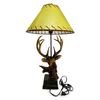 Rivers Edge Products Rustic Deer Table Lamp and Desk Lamp, Hand Painted Poly Resin, Rustic Home Decor and Unique Room Decor for Living Room or Bedroom, 40 Watt Bulb (Included), Design Deer