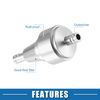 A ABSOPRO Universal Gas Inline Fuel Filter 6mm OD Gasoline Filter Silver Tone
