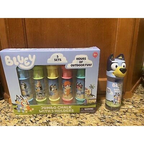 Bluey: Sidewalk Chalk And Bubbles ~ Great For Easter Basket Filler