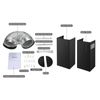 Wall Mount Range Hood 30 inch Kitchen Black Stainless Steel 3-Speed Touch Panel