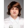 Mens 1970s Pop Star Benny Style Brown Wig