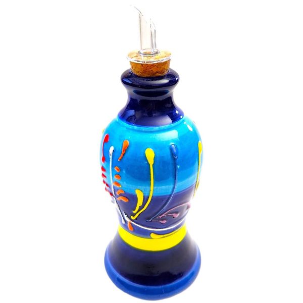 Hand Made and Painted Ceramic Colorful Olive Oil Dispenser by: ANORU, S.L Spain