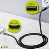 goobay 49282 Micro USB Cable - Extra Robust Premium Textile Cable with Metal Connectors - 1 m