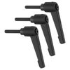 sourcing map 3Pcs M5 x 25mm Adjustable Knobs Handle Male Thread Push Button Ratchet Quick Release Locking Rotating Bolt for Lathe Machinery, Black