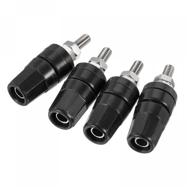 uxcell Terminal Binding Post Terminal Binding Post Amplifier Terminal Connector Banana Plug Jack Speaker Black 4 Pack