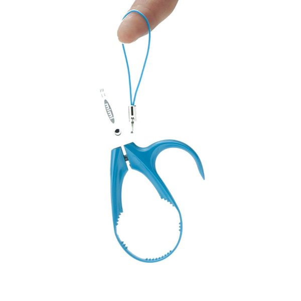 Minnie Scissors Mini (Blue) | Universal Design Plastic Bottle Pull Top Opener with Strap