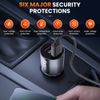 IC1-AA Bluetooth Fast Car Charger 2 USB Port Cigarette Lighter Socket Adapter