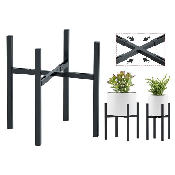 Adjustable Metal Plant Stand Outdoor & Indoor Planter With Fits for 8-14 Inch