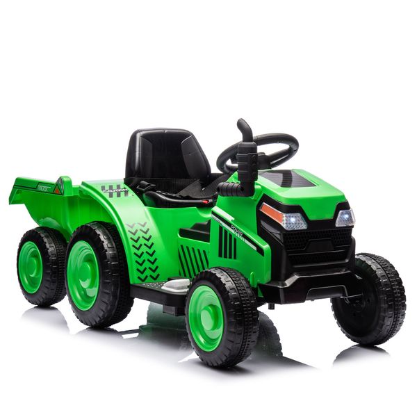 12V Kids Ride On Electric Tractor Black Knight,Kids Ride On Toy.2WD,Non-skid