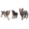 RESTCLOUD 8Pcs Wolf Cub Toy Figure Set Baby Wolves Animals Figurines