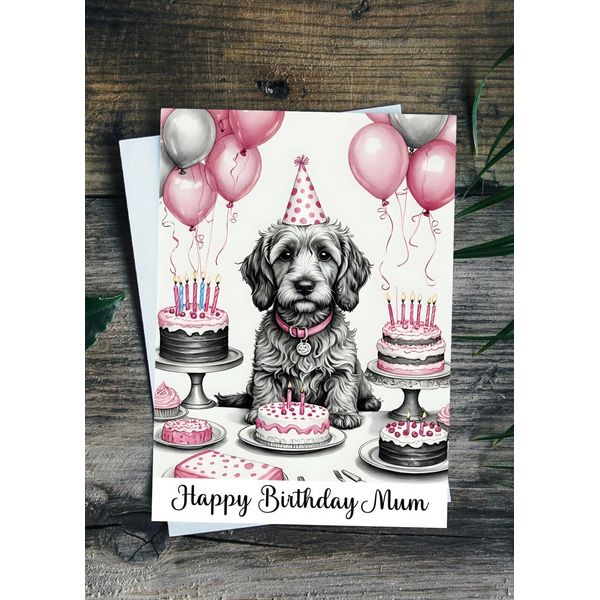 Cockapoo Birthday Card Personalised Pet Dog Mum Dad Nan Sister Brother