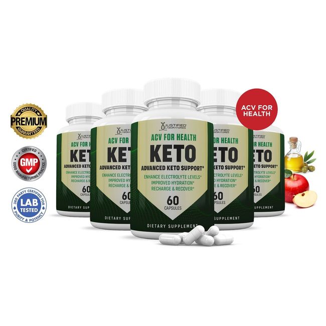 ACV For Health Keto ACV Pills 1275 MG Stronger Than Gummies Keto Pills 5 Pack