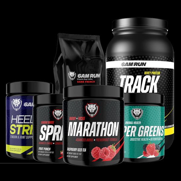 Ultra Marathon Stack  (Breakfast Blend Vitamin Coffee Included) - Peach Mango / Sprint - Fruit Punch / VEGAN Vanilla