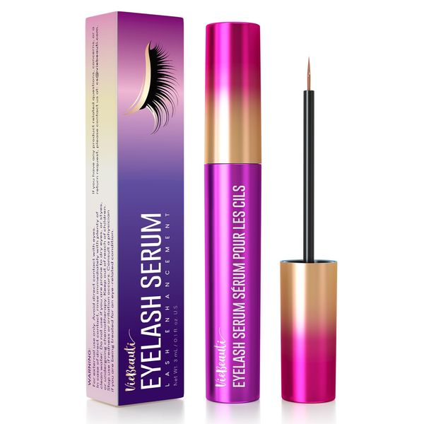 VieBeauti Premium Eyelash Growth Serum: Lash Enhancing Serum with Advanced Formula to Boost Longer Fuller and Thicker Luscious Lashes 0.1 Fl. Oz., Purple