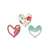 Sizzix Thinlits Die Set Alluring Hearts by Scrappy Cat, Pack of 3, Multi-Colour