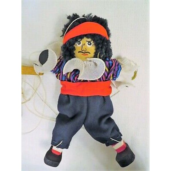 Vintage Pirate Hand Made Puppet Theater Stage Play Marionette Doll Swashbuckler