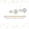 LEAF BOAT Bamboo Cotton Buds | Cotton Buds for Ears, makeup cleaning, etc. | GOTS Certified Biodegradable, Eco-Friendly and Plastic Free | Vegan | Recycled Packaging | (Pack of 1 Box, 300 Buds)