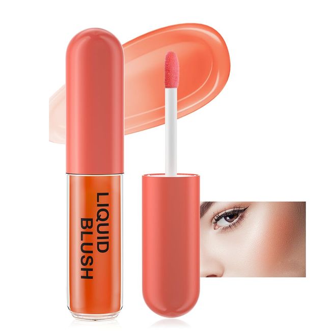 Liquid Blusher Soft Blush For Cheek Make Up Blendable Lightweight Moisturizing Formula Tinted Liquid Blush Oil For Face & Lip,Natural Flush Finish For All Skin Tones (03)