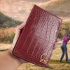 CRAFTSMAN GOLF Crocodile Pattern Golf Scorecard Holder and Yardage Book Cover Case Protector (Red)