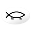 CafePress Evolution Fish Oval Car Bumper Sticker
