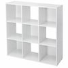 9-Cube Storage Closet Cube Organizer Bookcase Shelving Home Office White 