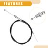 Partuto 1 Pc 120cm Universal Throttle Cable Wire for ATV - Metal Black