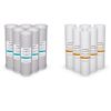 12 Pack Reverse Osmosis Replacement Filters 2.5"x10" Sediment & CTO Carbon Block