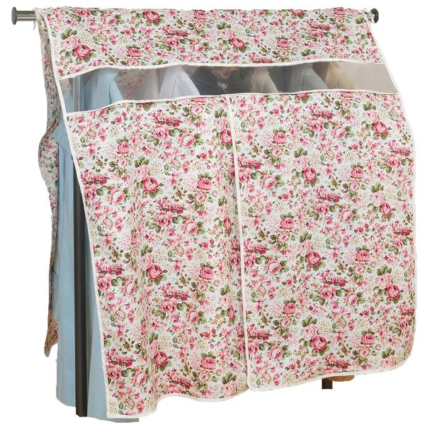 Made in Japan, Washable Pipe Hanger Cover, Width 35.4 inches (90 cm), Rose Garden Pattern