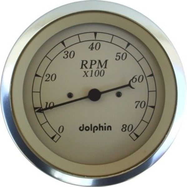Dolphin Gauges-5" Electronic Tachs - Beige/Tan