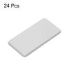 sourcing map Standard Plastic Rectangle Aluminum Extrusion End Cap Gray White 40x80mm 24pcs