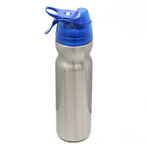 Cool Mist Function Cold Bottle Drink Mist SS DMSS2-BL Blue Stainless Steel Vacuum Insulated Bottle Mist Sports Fitness Touring Bicycle Summer Water Bottle Cooling Heat Protection