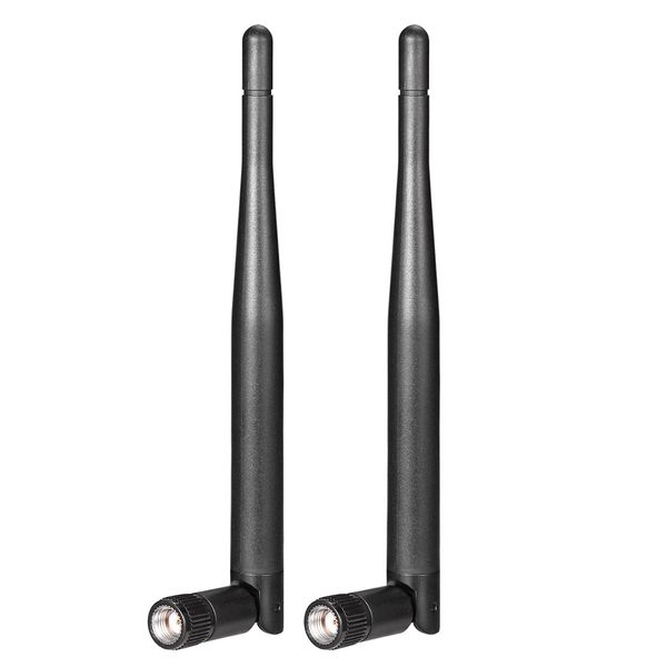 Bingfu Dual Band WiFi Aerial Antenna 2.4GHz 5GHz 5.8GHz 3dBi RP-SMA Male Antenna Replacement (2-Pack) Compatible with WiFi Router Hotspot Network Card USB Adapter Video Surveillance Monitor