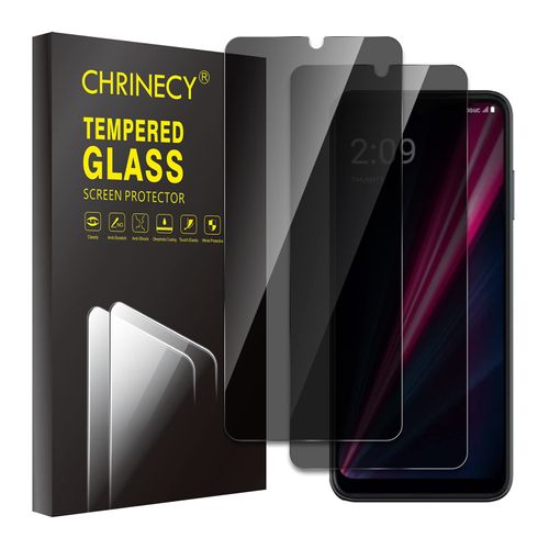 CHRINECY 2 Pack Privacy Screen Protector for T-Mobile Revvl 6 Pro 5G, 9H Hardness, Anti-Scratch, Premium HD Clarity, Case Friendly, Easy Installation