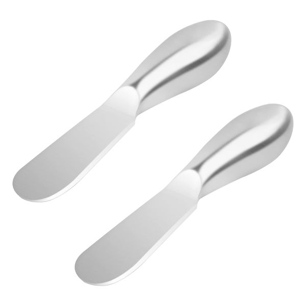 suchkawe 2 Pieces Cheese Spreader and Butter Knife Set, Stainless Steel Butter Knife Cheese Spreader with Ergonomic Hollow Handle(13.5×2.3 cm)