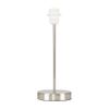 Modern Standard Table Lamp Base in a Brushed Chrome Metal Finish