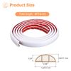 Sourcing Map 2.5m Floor Cord Cover, Self-Adhesive Cord Hider, Cable Protector, White