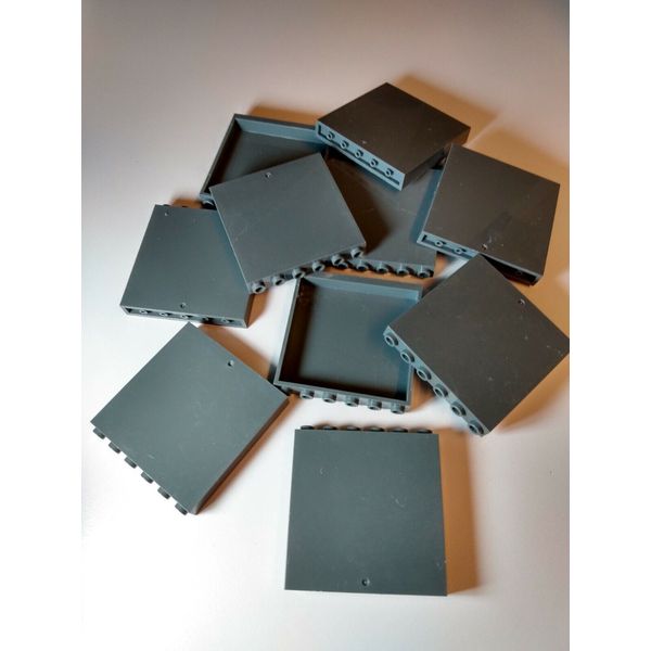 New 1x6x5 Dark Bluish Grey Wall Panel #59349 — 10 Pieces — Custom & Compatible