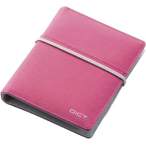 ELECOM DJC-016PN Electronic Dictionary Case, Standard Size, "DICT." [Notebook Type] Pink