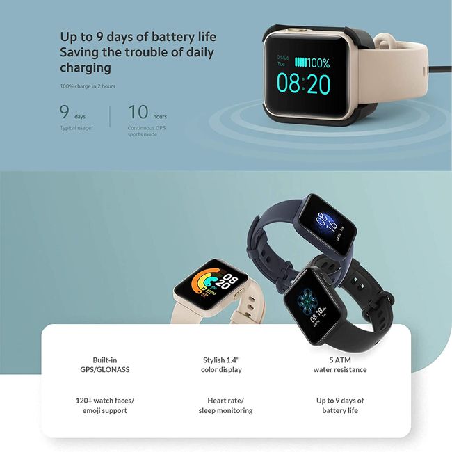Xiaomi Mi Watch Lite 1.4 IPS 50m Water Resistant