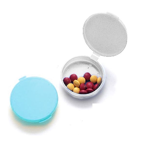 Pocket Pill Caddy Travel Plastic Container Medicine Tablet Case Holder 2 Pc New(Colors may vary )