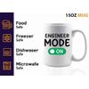 Luxe Gifting Engineer Coffee Mug 15oz White -Engineer Mode ON - Electronics Gifts Engineer Gift for Men PhysicsComputer Engineer Gadget Guy