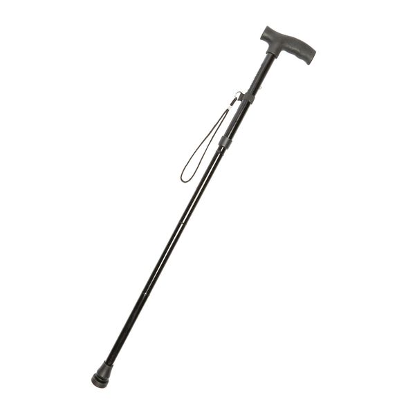 Eurohike Collapsible Walking Stick with Ergonomic Grip, Lightweight and Durable Folding Walking Stick, Extendable Walking Stick, Mobility Aid, Black, One Size